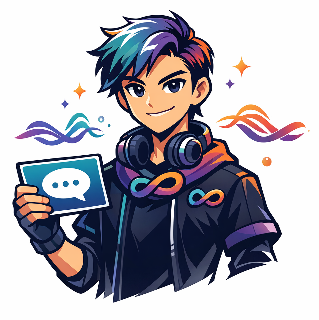 8Minds Senior mascot: character with headphones and notes